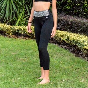 Rebel Athletic Yoga Capris with Bling